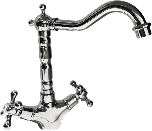 Rubinetto artistico vintage per bagno o cucina, belle epoque maniglia a stella