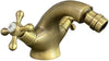 Rubinetto bagno bidet con snodo vintage, maniglie a stella bronzato