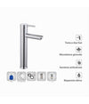 Rubinetto Bagno Cromato Lucido Miscelatore Orientabile Lavabo A Canna Alta 87388