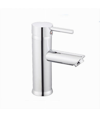 Rubinetto Bagno Cromato Lucido Miscelatore Orientabile Lavabo A Canna Bassa 87386