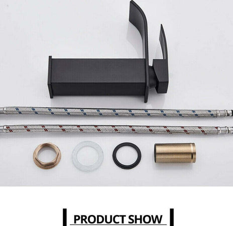 Rubinetto Bagno Lavabo Miscelatore A Cascata Nero Ottone Monocomando Moderno Rubinetti Bagno Trade Shop italia - Napoli, Commerciovirtuoso.it