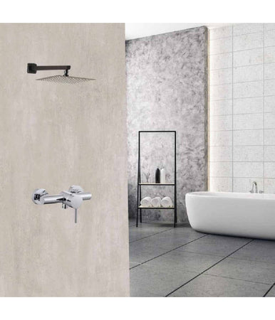 Rubinetto Bagno Moderno Cromato Lucido Miscelatore Orientabile Cabina Doccia 87389
