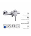 Rubinetto Bagno Moderno Cromato Lucido Miscelatore Orientabile Cabina Doccia 87389