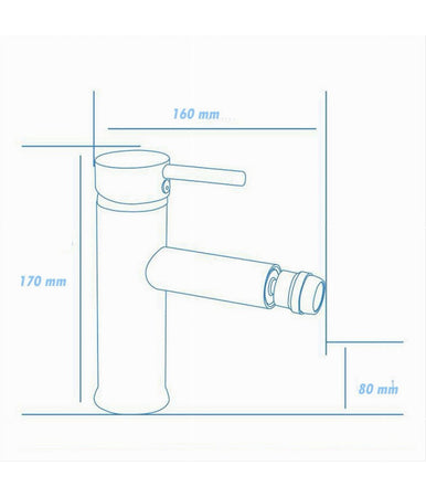 Rubinetto Bagno Moderno Cromato Lucido Miscelatore Orientabile Per Bidet 87387