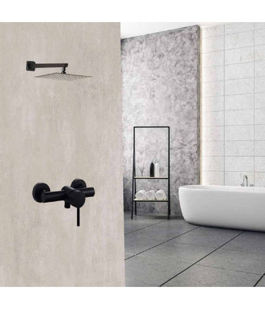 Rubinetto Bagno Moderno Nero Opaco Miscelatore Orientabile Cabina Doccia 87394