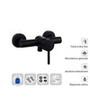 Rubinetto Bagno Moderno Nero Opaco Miscelatore Orientabile Cabina Doccia 87394