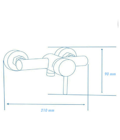 Rubinetto Bagno Moderno Nero Opaco Miscelatore Orientabile Cabina Doccia 87394