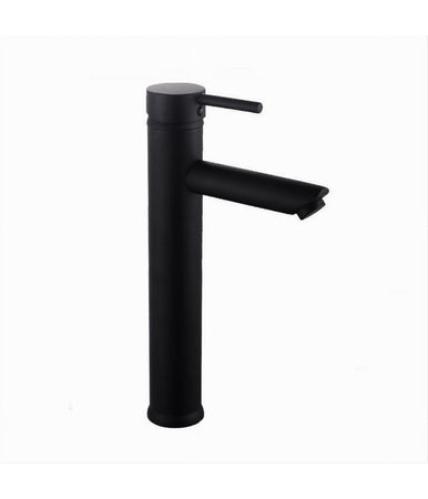 Rubinetto Bagno Moderno Nero Opaco Miscelatore Orientabile Lavabo Canna Alta 87393