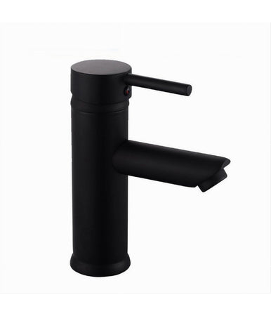 Rubinetto Bagno Moderno Nero Opaco Miscelatore Orientabile Lavabo Canna Bassa 87391