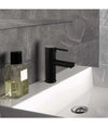 Rubinetto Bagno Moderno Nero Opaco Miscelatore Orientabile Lavabo Canna Bassa 87391