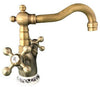 Rubinetto bagno Per Lavabo Vintage Bronzato stile antico ceramica