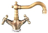 Rubinetto bagno Per Lavabo Vintage Bronzato stile antico ceramica