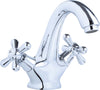 Rubinetto Bicomando Per Lavabo Appoggio Bagno Comando Croce Vite Acciaio Cromato Fai da te/Attrezzature per cucine e bagni/Attrezzature per bagni/Rubinetti per lavandini bagno Trade Shop italia - Napoli, Commerciovirtuoso.it