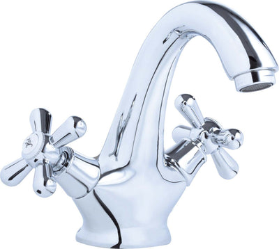 Rubinetto Bicomando Per Lavabo Appoggio Bagno Comando Croce Vite Acciaio Cromato Fai da te/Attrezzature per cucine e bagni/Attrezzature per bagni/Rubinetti per lavandini bagno Trade Shop italia - Napoli, Commerciovirtuoso.it