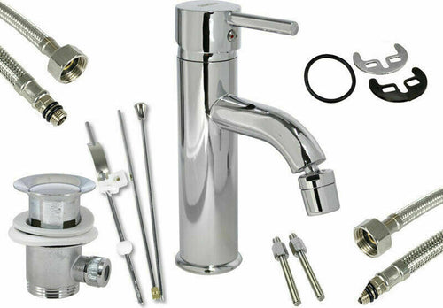 Rubinetto-bidet-moderno-con-beccuccio-orientabile-miscelatore-da-bagno-cromato