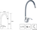 Rubinetto Cucina Canna Alta Silicone Miscelatore Lavello Orientabile 69369 Grigio Casa, arredamento e bricolage > Cucina > Rubinetti Cucina Trade Shop italia - Napoli, Commerciovirtuoso.it