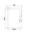 Rubinetto Cucina Estraibile Con Erogatore Girevole 2 Getti Miscelatore Nero 87256