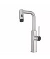 Rubinetto Cucina Estraibile Erogatore Girevole 2 Getti Cromato Miscelatore 87255