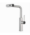 Rubinetto Cucina Estraibile Erogatore Girevole 2 Getti Cromato Miscelatore 87255