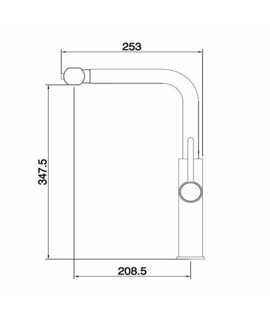Rubinetto Cucina Estraibile Erogatore Girevole 2 Getti Cromato Miscelatore 87255