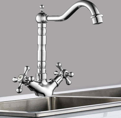 Rubinetto Cucina Lavabo Doppio Comando Monoforo Ottone Cromato Lucido Miscelatore Casa, arredamento e bricolage > Cucina > Rubinetti Cucina Trade Shop italia - Napoli, Commerciovirtuoso.it