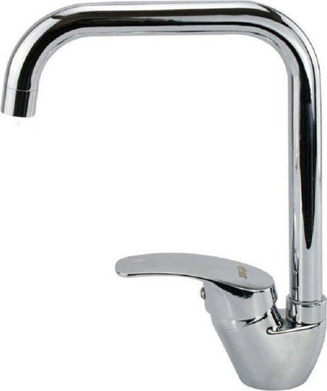 Rubinetto-Cucina-Miscelatore-Lavandino-Canna-Alta-Quadrata-Ottone-Cromato-69140