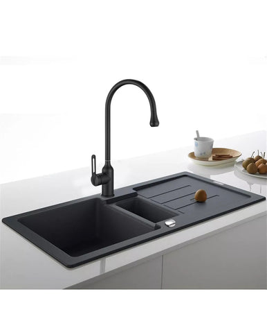 Rubinetto Cucina Miscelatore Lavello Canna Alta Monocomando Nero Satinato 87254