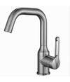 Rubinetto Cucina Monocomando Miscelatore Girevole Lavello Satinato Silver 87259