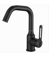 Rubinetto Da Cucina Monocomando Miscelatore Girevole Lavello Nero Satinato 87258