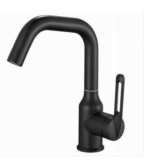 Rubinetto Da Cucina Monocomando Miscelatore Girevole Lavello Nero Satinato 87258