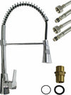 Rubinetto-da-lavello-cucina-a-canna-alta-miscelatore-con-doccetta-cromato