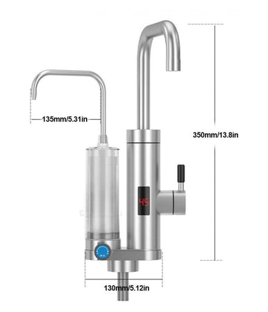 Rubinetto Depuratore Elettrico Istantaneo Caldaia Acqua Calda Con Display 3000 W