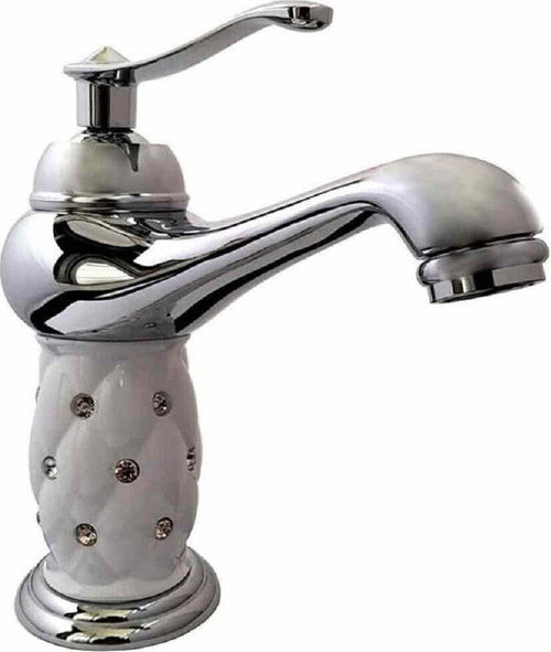 Rubinetto Lavabo Brillantini Miscelatore Bagno Monoforo Argento 52155 Canna Bassa Fai da te/Attrezzature per cucine e bagni/Attrezzature per bagni/Rubinetti per lavandini bagno Trade Shop italia - Napoli, Commerciovirtuoso.it