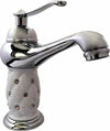 Rubinetto-Lavabo-Brillantini-Miscelatore-Bagno-Monoforo-Argento-52155-Canna-Bassa