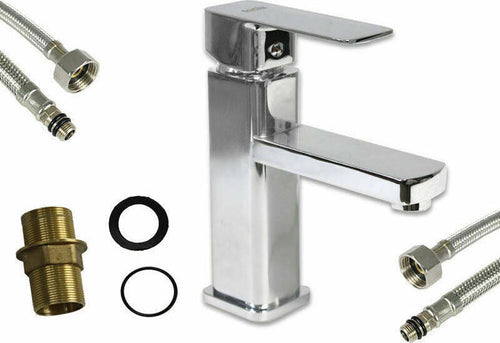 Rubinetto-lavabo-quadrato-miscelatore-lavandino-moderno-da-bagno-ottone-cromato