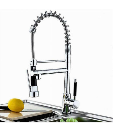Rubinetto Lavello Cucina A 2 Vie Orientabile Con Doccetta In Ottone Cromato 59286