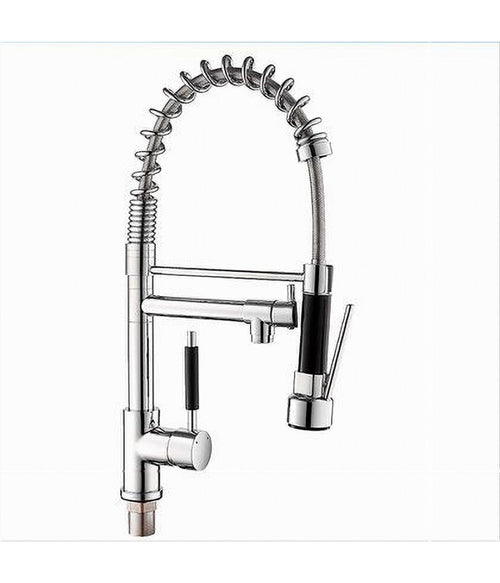 Rubinetto Lavello Cucina A 2 Vie Orientabile Con Doccetta In Ottone Cromato 59286