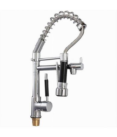 Rubinetto Lavello Cucina A 2 Vie Orientabile Con Doccetta In Ottone Cromato 59286