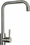 Rubinetto-Lavello-Cucina-Canna-Alta-Quadrata-Miscelatore-Ottone-Satinato-52813