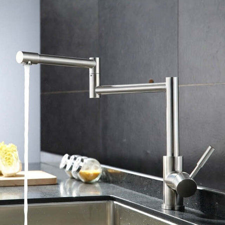 Rubinetto-Lavello-Cucina-Pieghevole-Monocomando-Con-Braccio-Estensibile