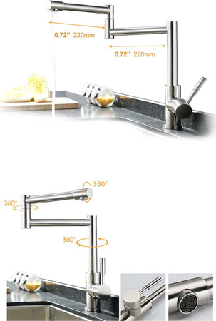 RUBINETTO LAVELLO CUCINA PIEGHEVOLE MONOCOMANDO CON BRACCIO ESTENSIBILE Fai da te/Attrezzature per cucine e bagni/Impianti per la cucina/Rubinetti da cucina/Rubinetti per lavelli da cucina Trade Shop italia - Napoli, Commerciovirtuoso.it