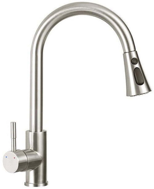 Rubinetto miscelatore acciaio inox con doccetta estraibile