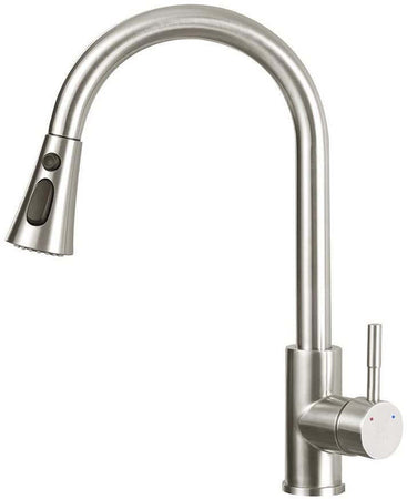 Rubinetto miscelatore acciaio inox con doccetta estraibile
