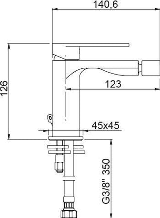 Rubinetto miscelatore bidet design moderno