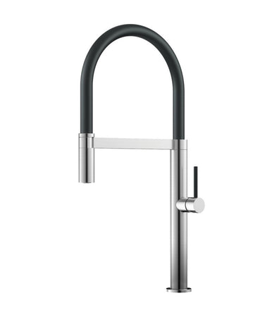 Rubinetto Miscelatore Cucina Acciaio Satinato Nero Flessibile Monocomando 87350