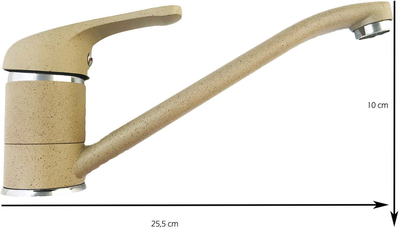 Rubinetto miscelatore cucina classico, sabbia granito in ottone pesante completo