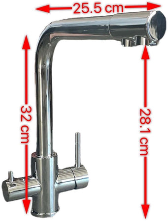 Rubinetto miscelatore cucina doppia uscita per depuratore /acqua potabile