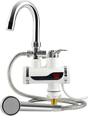 Rubinetto Miscelatore Elettrico Attacco Sotto O A Parete Da Lavello Lavandino Con Mini Caldaia Acqua Calda E Doccetta Fai da te/Attrezzature per cucine e bagni/Attrezzature per bagni/Rubinetti per docce e vasche da bagno e parti/Rubinetti per doccia TradeKard - Acerra, Commerciovirtuoso.it