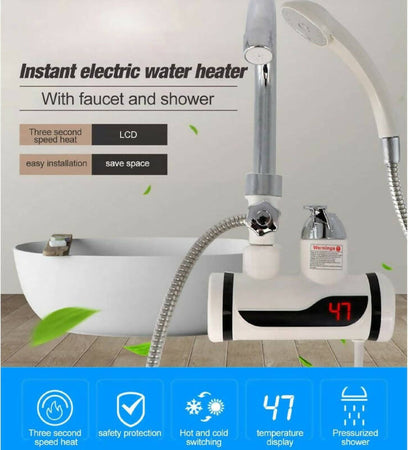 Rubinetto Miscelatore Elettrico Attacco Sotto O A Parete Da Lavello Lavandino Con Mini Caldaia Acqua Calda E Doccetta Fai da te/Attrezzature per cucine e bagni/Attrezzature per bagni/Rubinetti per docce e vasche da bagno e parti/Rubinetti per doccia TradeKard - Acerra, Commerciovirtuoso.it
