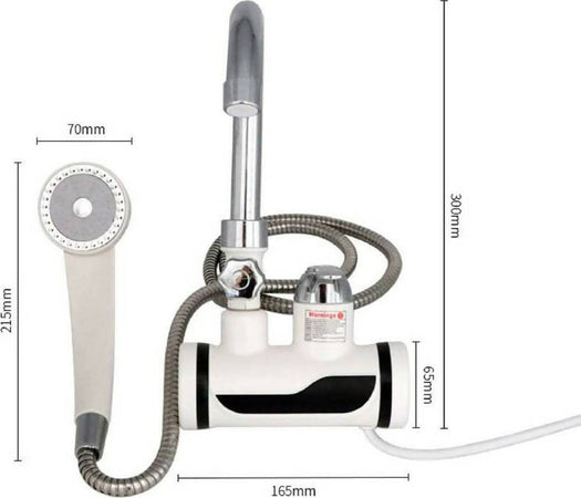 Rubinetto Miscelatore Elettrico Attacco Sotto O A Parete Da Lavello Lavandino Con Mini Caldaia Acqua Calda E Doccetta Fai da te/Attrezzature per cucine e bagni/Attrezzature per bagni/Rubinetti per docce e vasche da bagno e parti/Rubinetti per doccia TradeKard - Acerra, Commerciovirtuoso.it